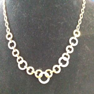 GOLD TONE CIRCLE LINK NECKLACE